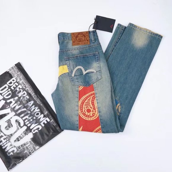 Evisu Jeans Denim Blue Indigo Mens 29x30 Waist 29 Cotton